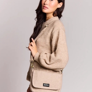 Sac à main Margault Laine Beige