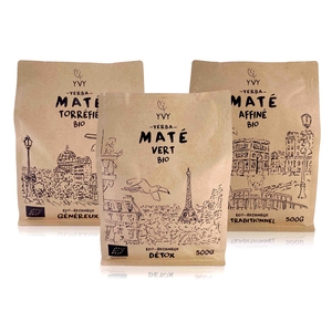 Lot Maté Découverte Bio - Eco recharge 500g