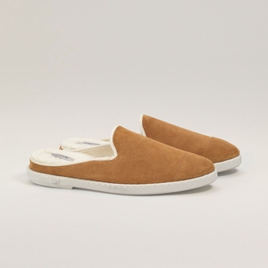 Mule homme cuir, camel