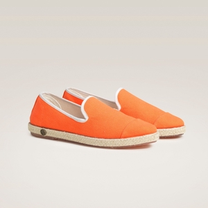 Espadrille femme en coton recyclé, orange