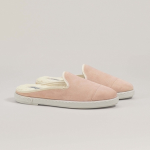 Mule femme cuir, rose