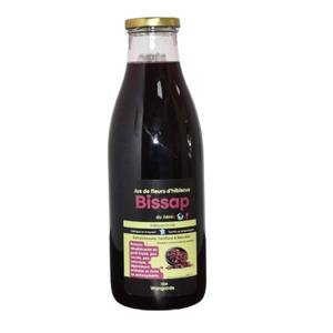 Jus de Fleurs d’Hibiscus du Bénin saveurs ananas et citronnelle 1 L