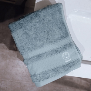 La serviette de bain toute douce en coton bio | Bleu nébuleux
