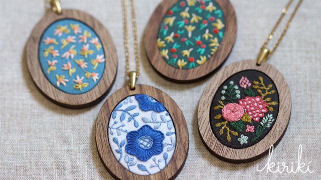 Pendant embroidery clearance