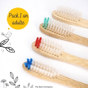 Pack de quatre brosses à dents en bambou (x4)