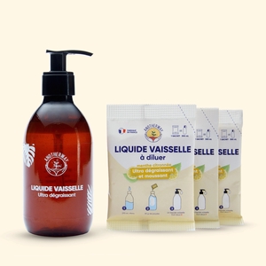 Liquide vaisselle à diluer (flacon + 3 recharges)