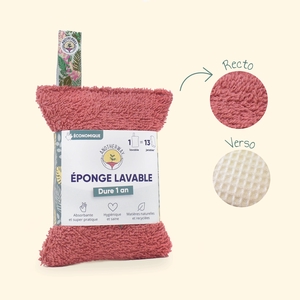 Éponge lavable et réutilisable - rouge