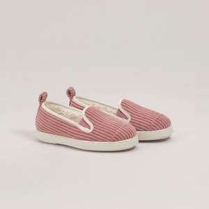 Chausson enfant velours, rose