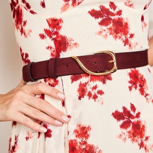 Ceinture Virgule Bordeaux