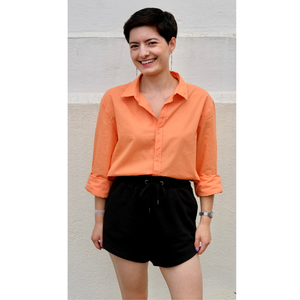 La chemise légère mixte en coton bio | Orange