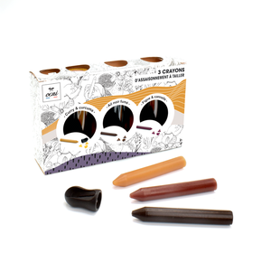 Coffret Gourmet Truculent - 3 crayons : Ail noir fumé (Bio) + Figue & épices (Bio) + Curry & curcuma (Bio))