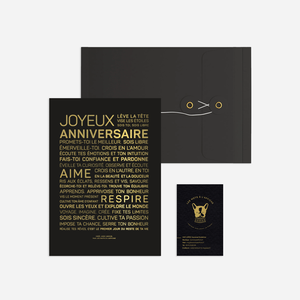 Affiche Letter press : "Joyeux anniversaire"