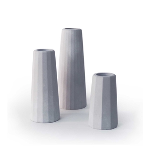 Vases en béton trio - Facette