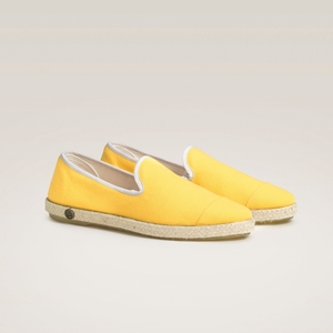 Espadrille femme en coton recyclé, jaune