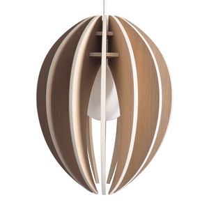 Lampe suspension bois - Fève grande taille