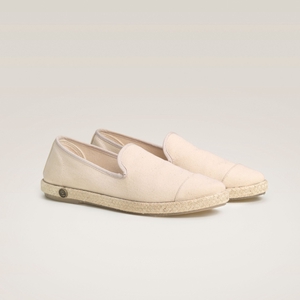 Espadrille femme en coton recyclé, beige