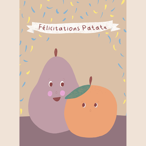 Carte Félicitations Patate