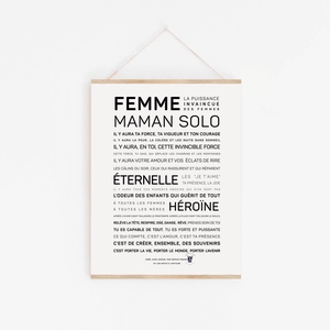 Affiche "Femme, maman solo"