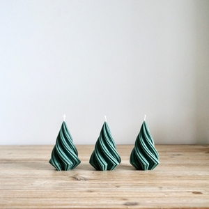 Trio de bougies petits Sapins de Noël