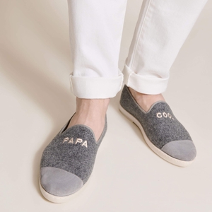 Chausson homme papa cool x émoi émoi, gris