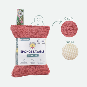 Éponge lavable et réutilisable - rouge