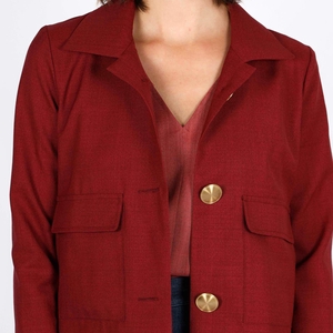 Veste courte rouge femme habillée Virginie