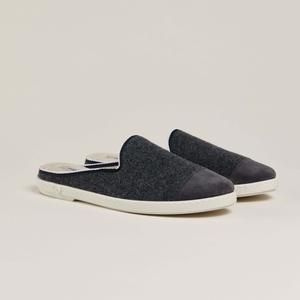 Mule laine recyclée, gris flag